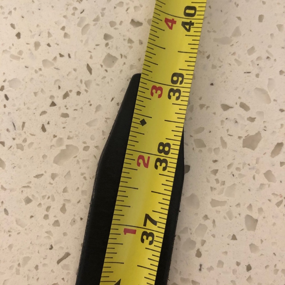 Black leather belt